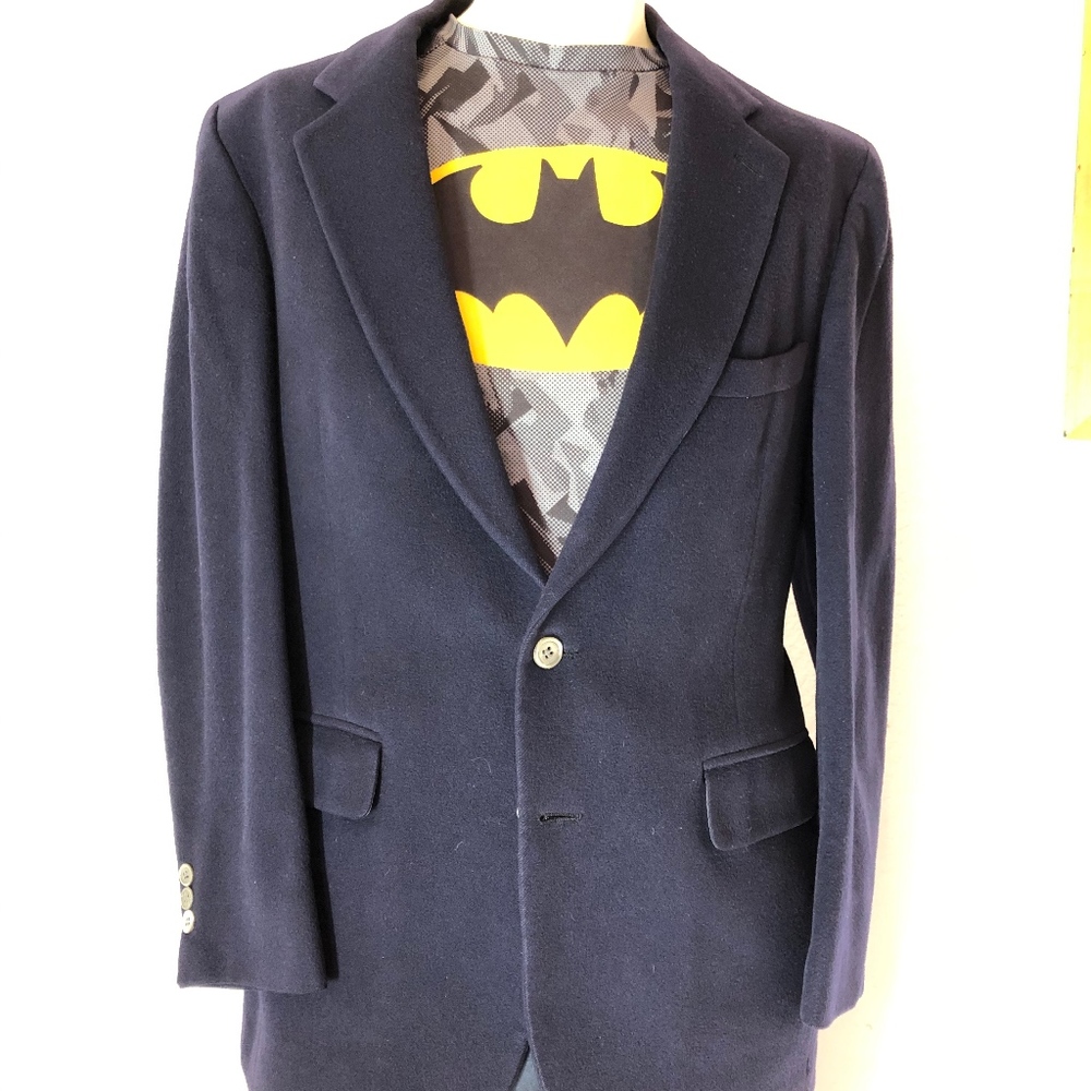 Cashmere BARRISTER smoking Jacket 38R tux night blue